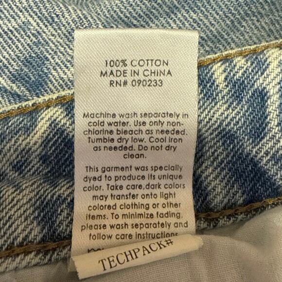 Pacsun Women's Blue Distressed Light Wash High Rise Straight Denim Jeans Size 29 - Picture 5 of 5